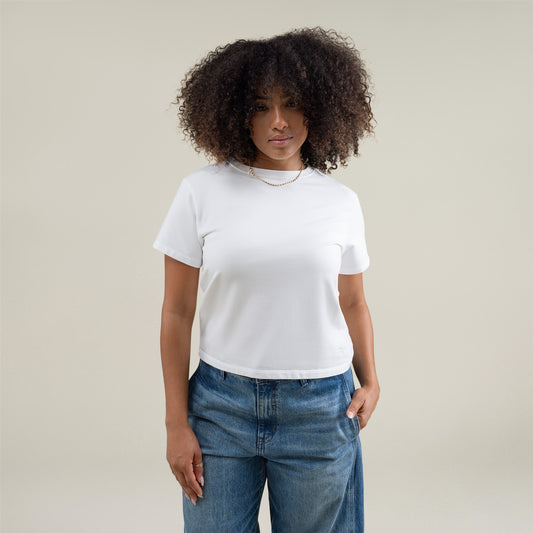 Tags:(Medium) Custom t-shirt tee model Melissa in White