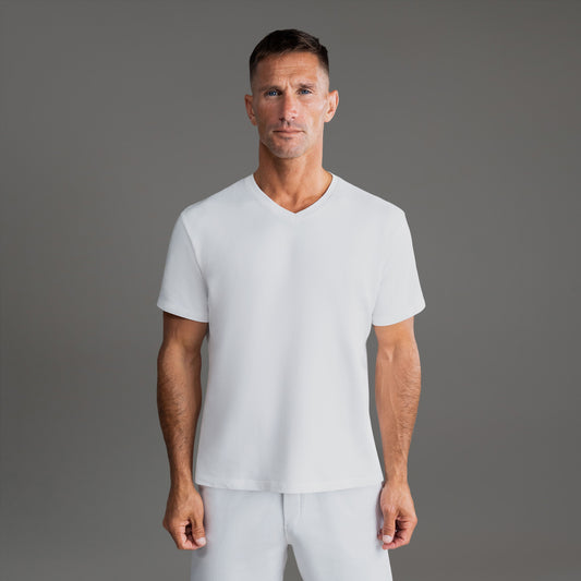 Tags:(6'0" - 180 lbs|Medium) custom t-shirt tee model Tyler in White