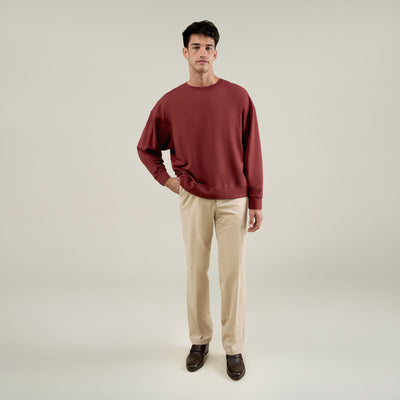 Cumulus Drop Pullover - Maroon