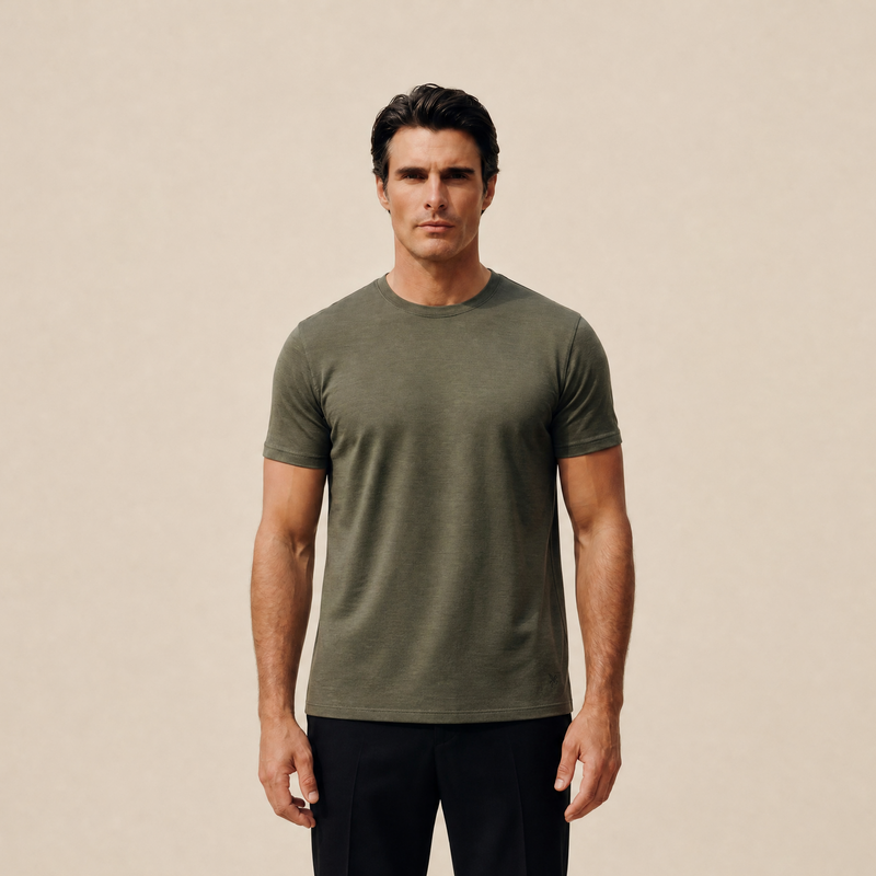 Tags:(6’2" - 180 lbs|Large) Custom t-shirt tee model Matteo in Flint