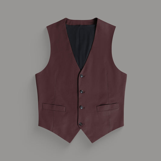 Custom suit vest model Tyler in Maroon