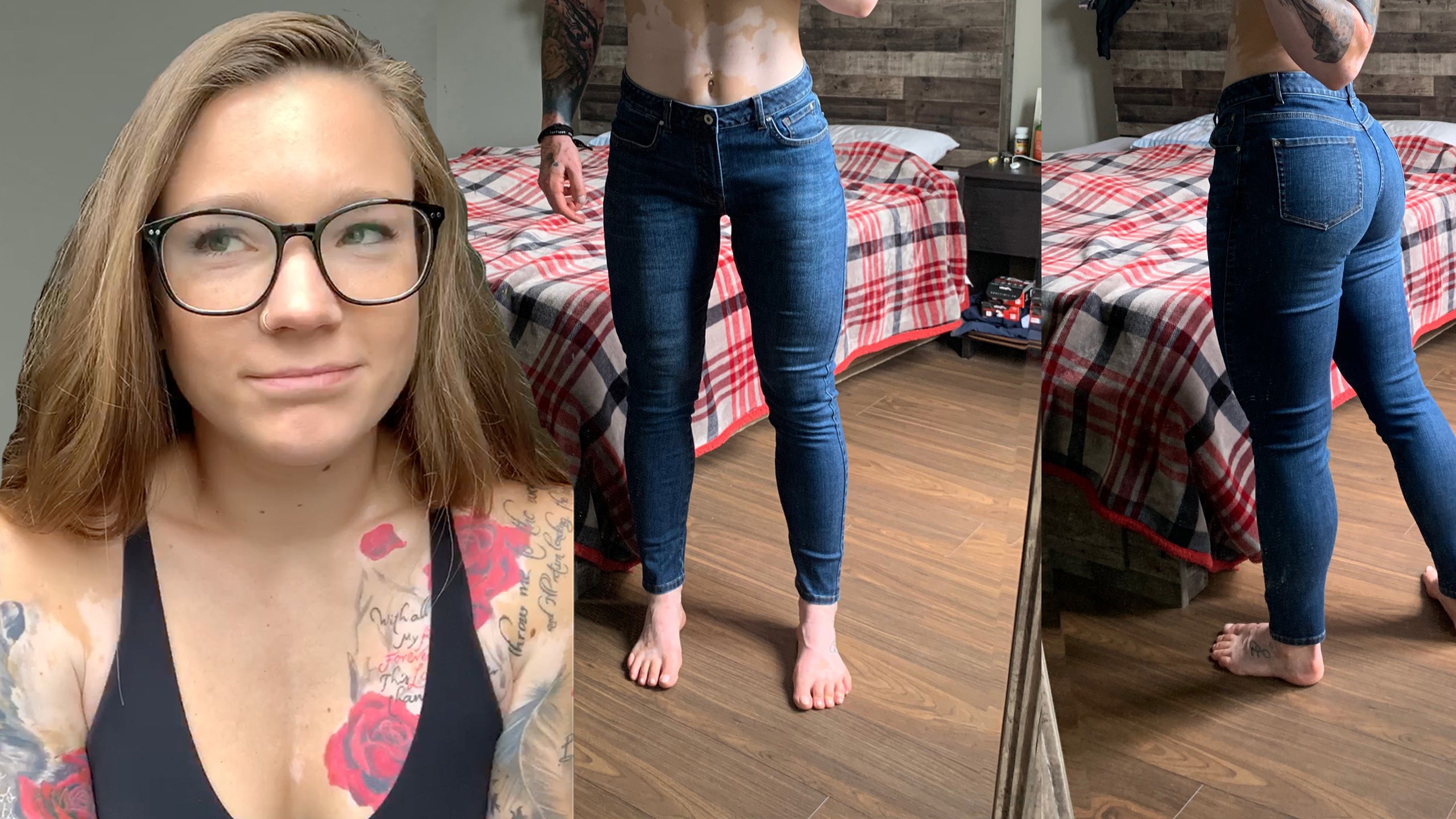 Female Bodybuilder Tries Custom Jeans For The First Time
