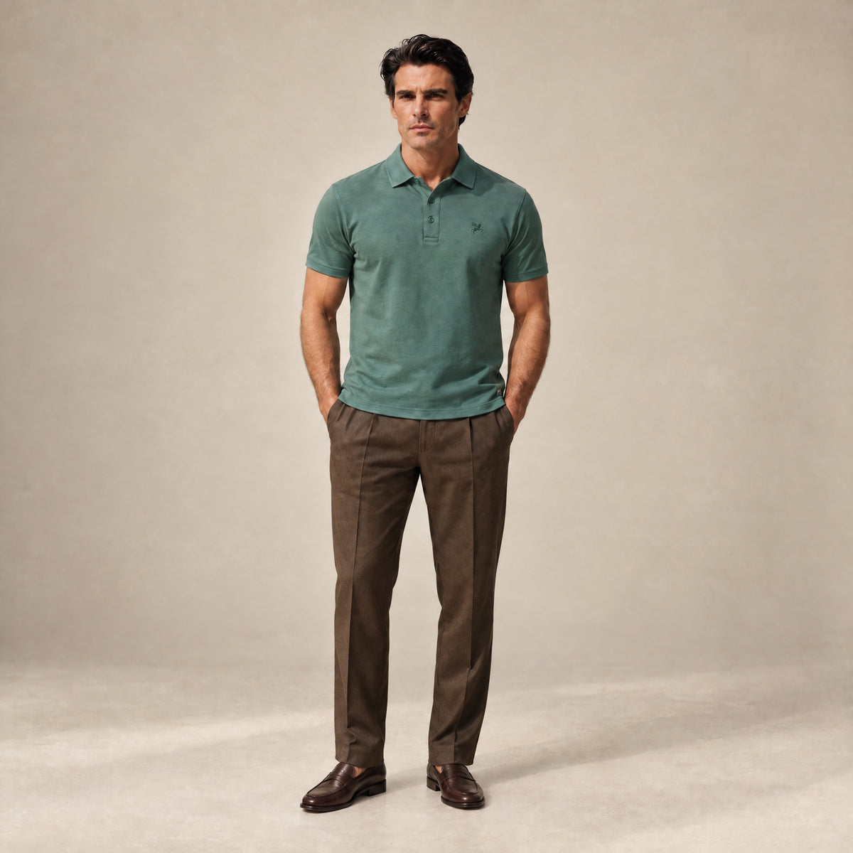 Pima Reserve Polo model Matteo in Sea Moss