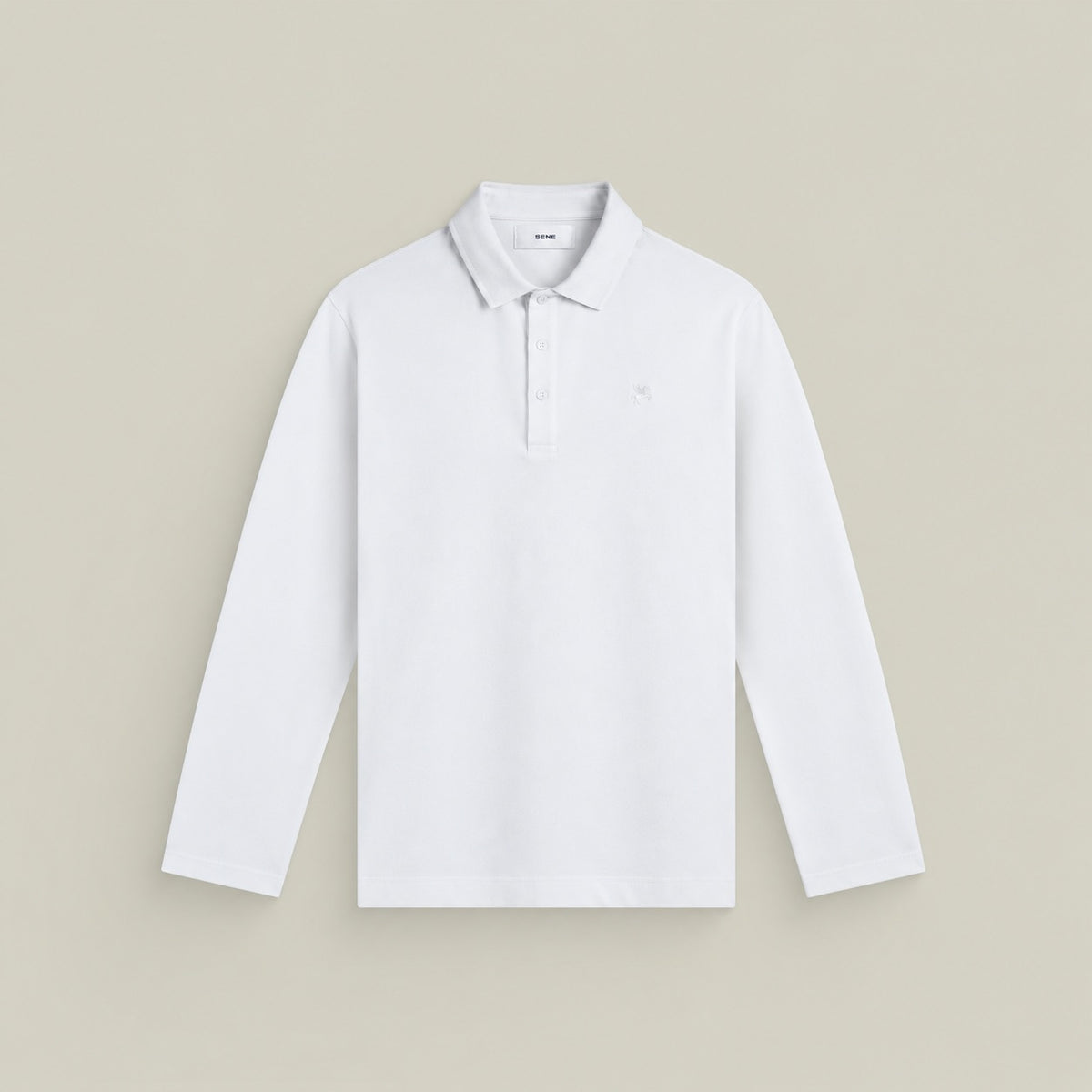 Aero Performance Long Sleeve Polo model Matteo in White