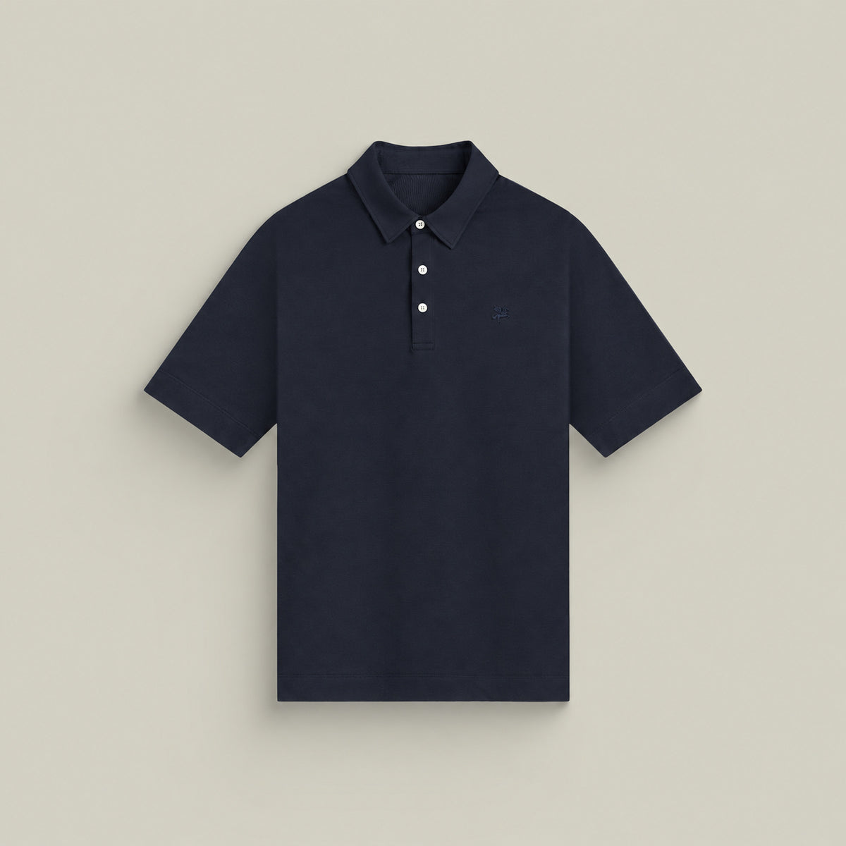 Stretch Pique Polo model Matteo in Navy