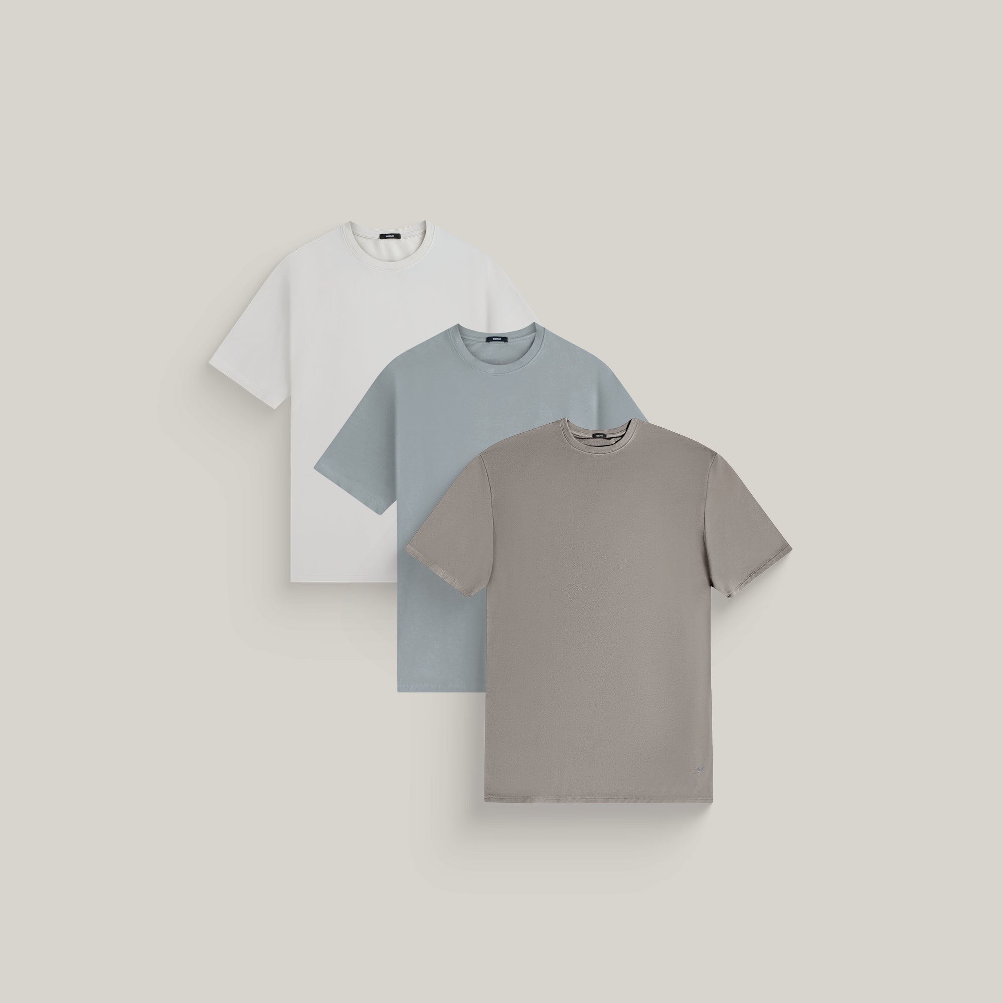 french terry blue gray t-shirt model matteo in coast