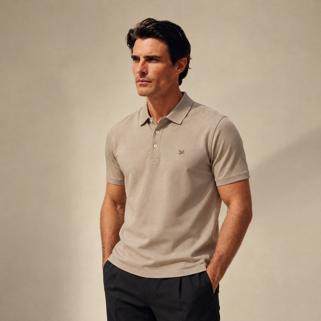 Pima Reserve Polo model Matteo in Beige