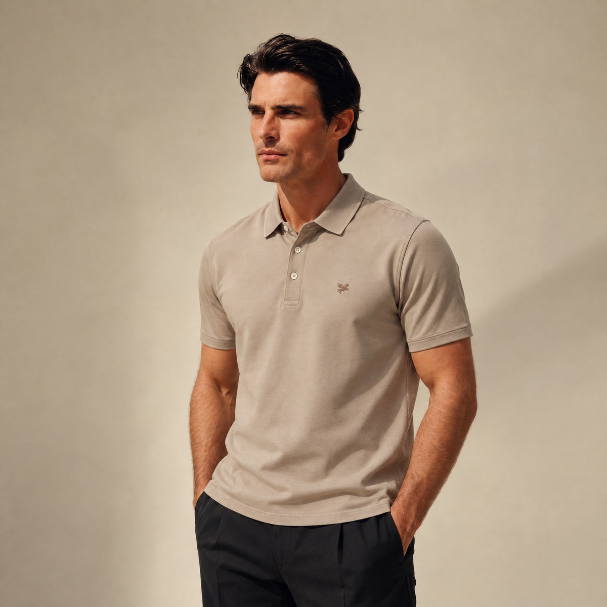 Pima Reserve Polo model Matteo in Beige