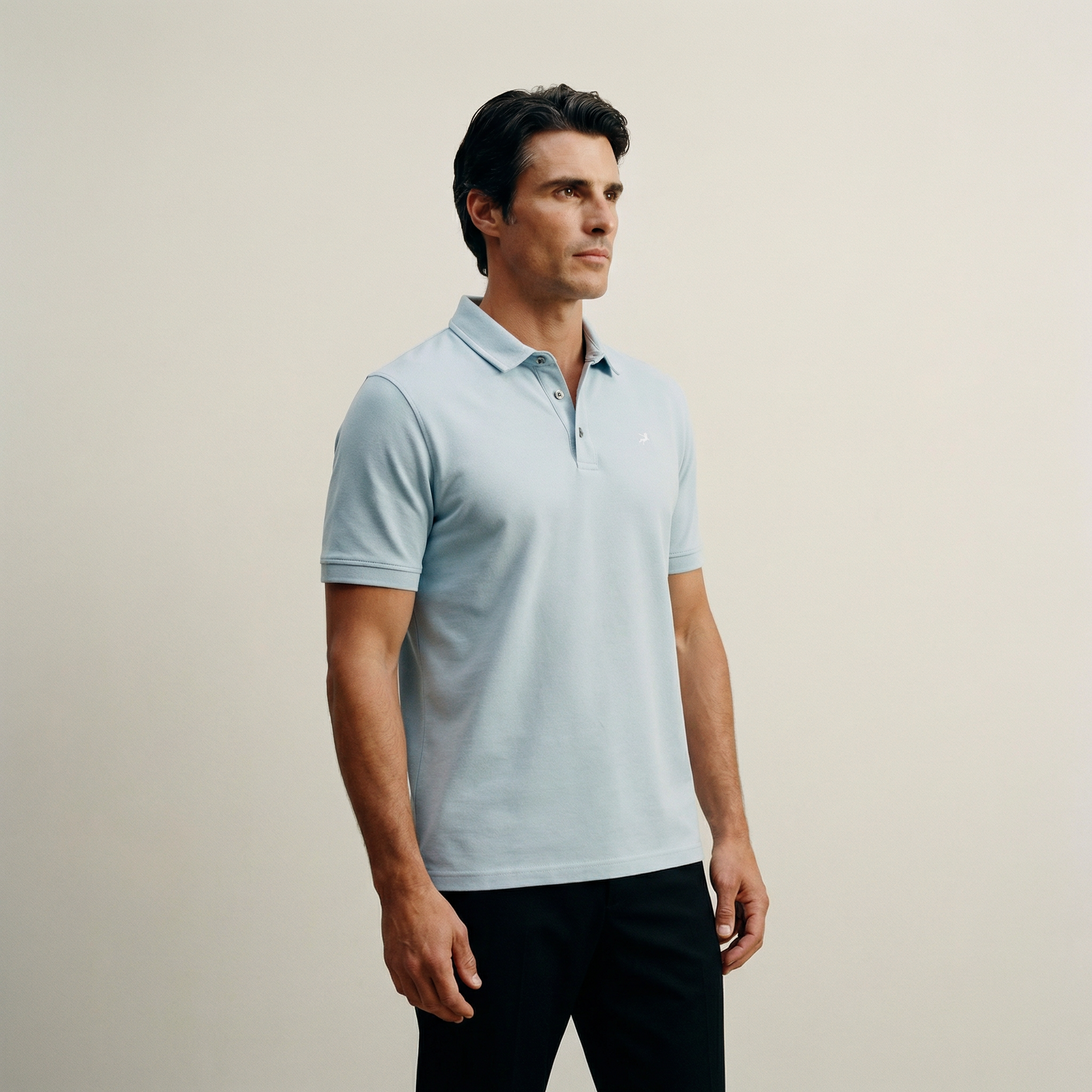 Tags:(6’2" - 180 lbs|Large) Custom t-shirt tee model Kive in Blue Fog