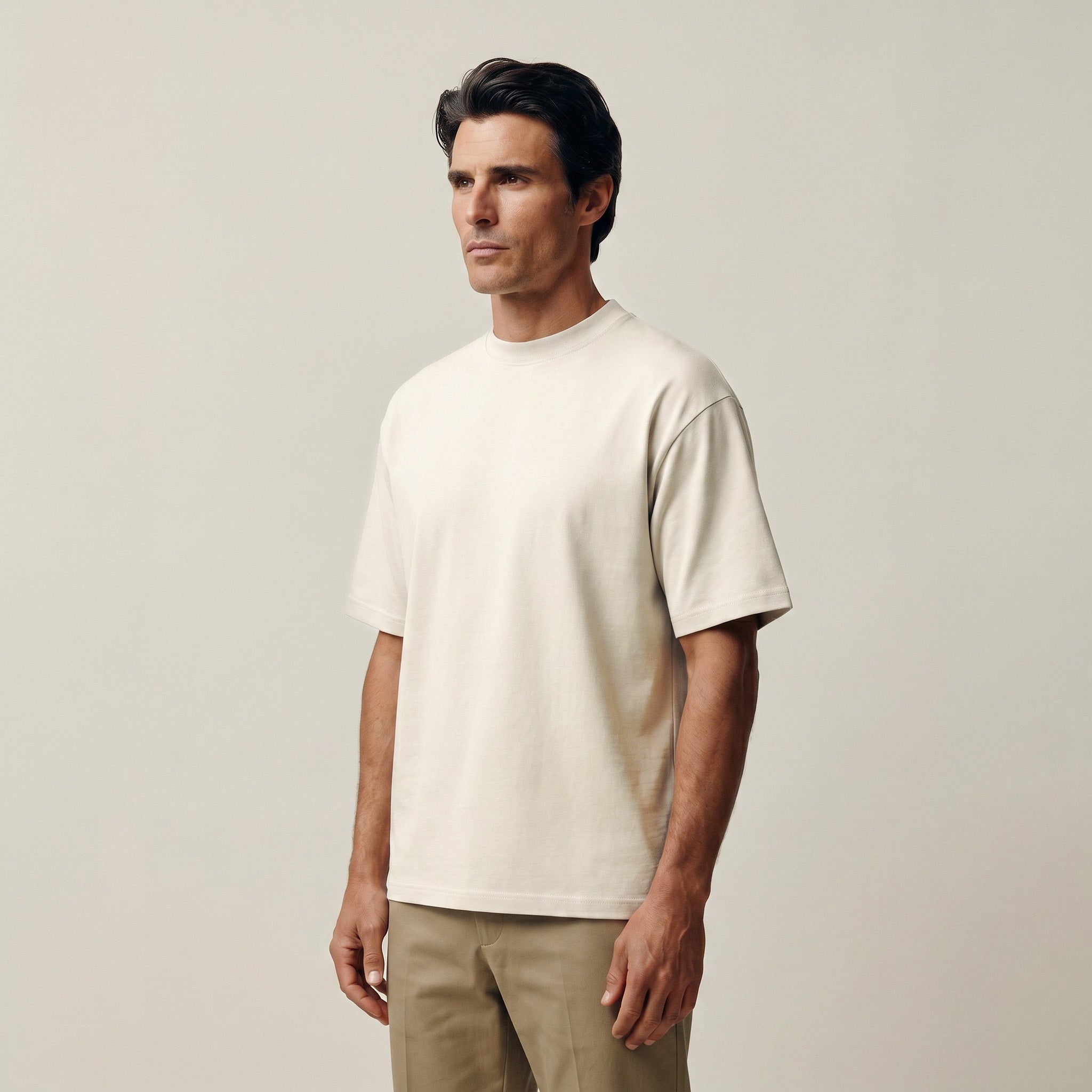 Tags:(Large | 6’2 - 180) Custom t-shirt tee model Kive in Bone