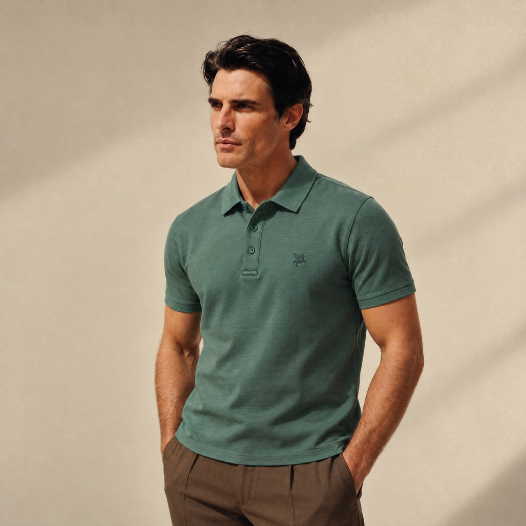 Pima Reserve Polo model Matteo in Sea Moss