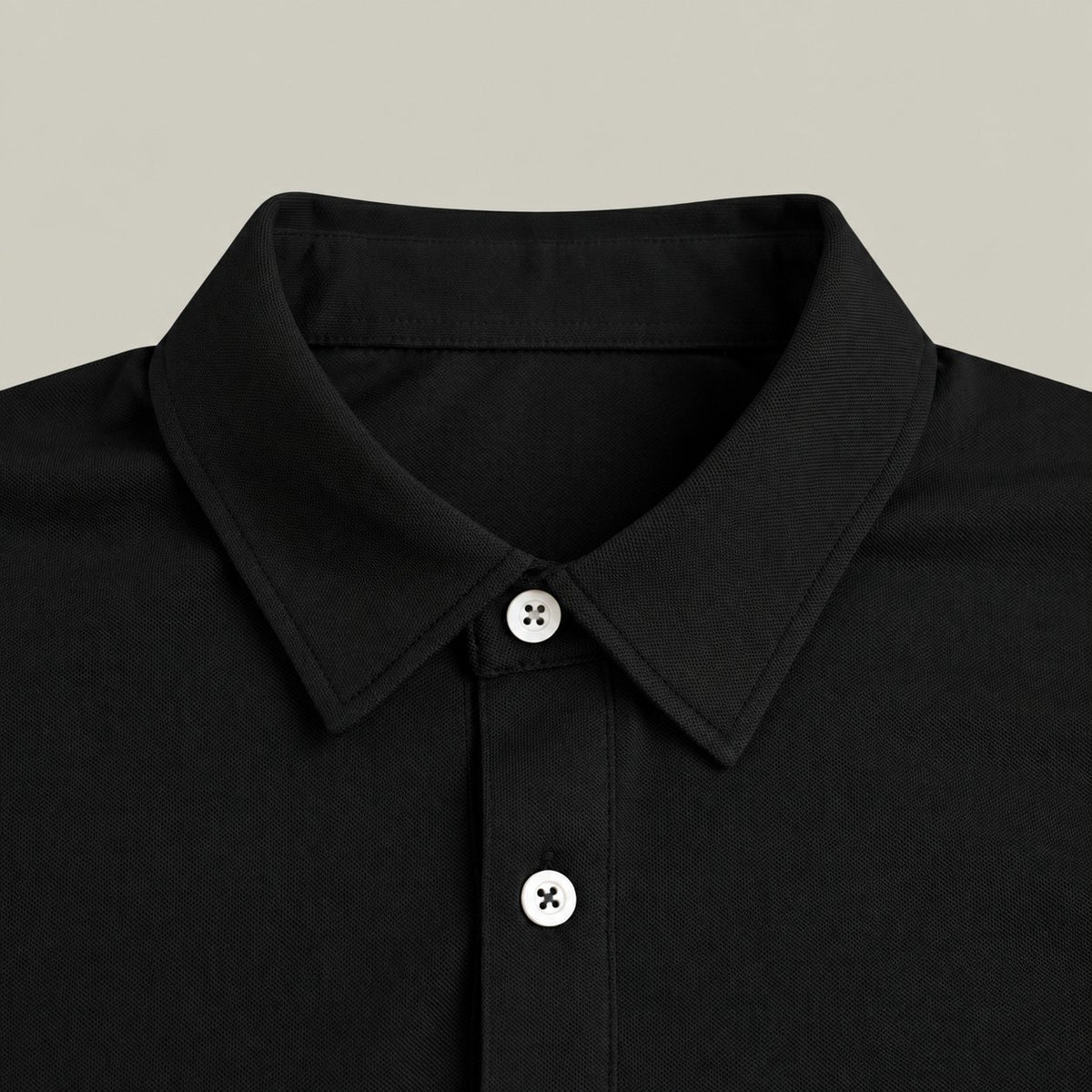 Stretch Pique Polo model Matteo in Black