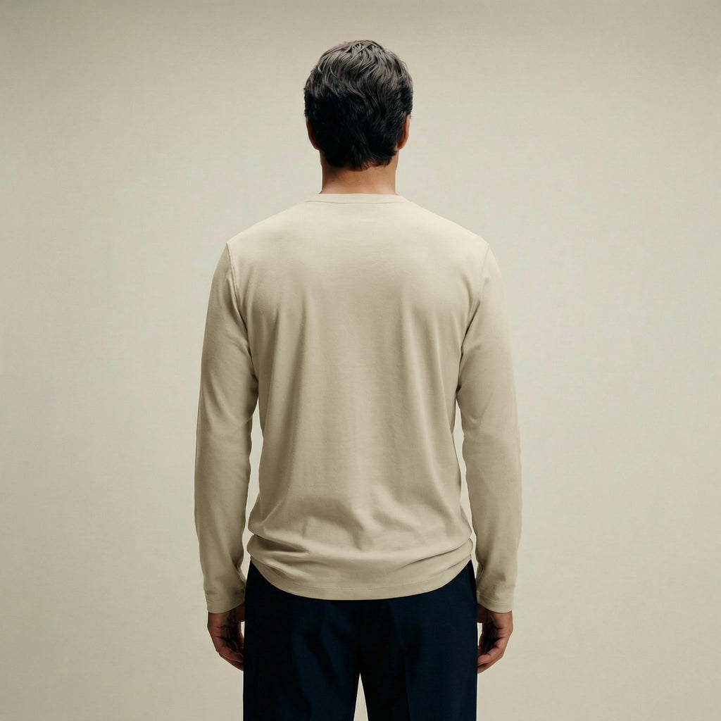 Cumulus Long Sleeve Shirt model Matteo in Villa Stone