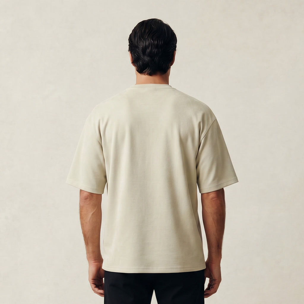 Cumulus Oversized T-Shirt model Matteo in Villa Stone