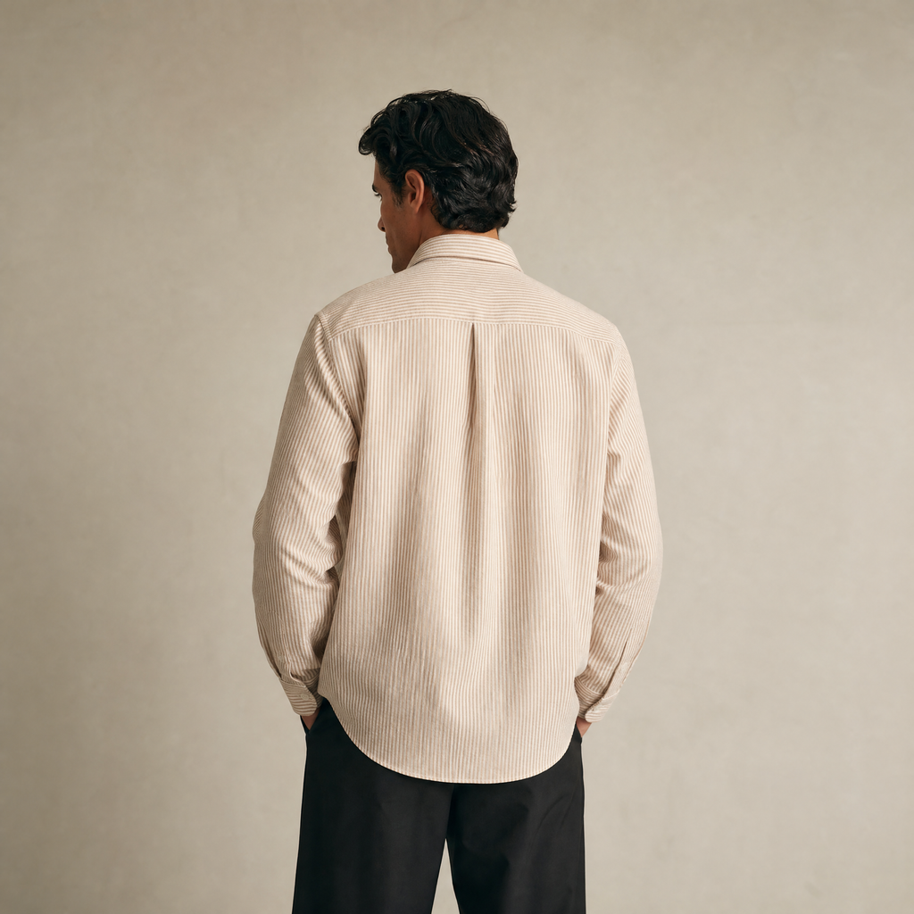 drawstring wool line silk trousers model Matteo in California Poppy