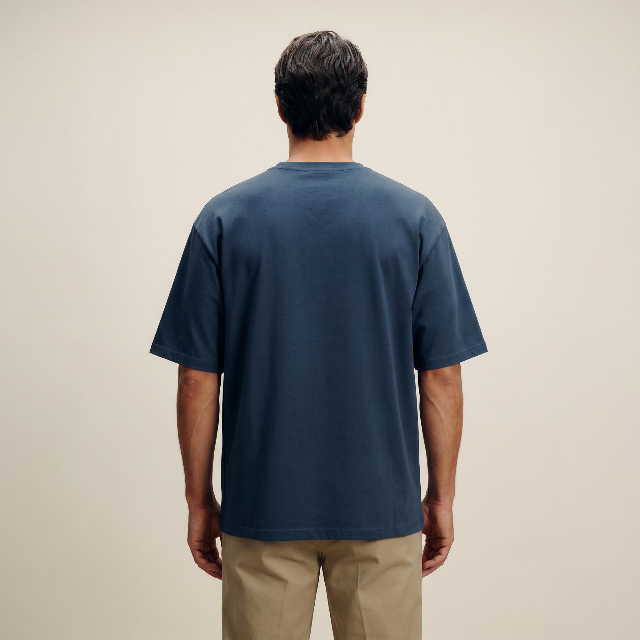 Cumulus oversized t-shirt on a beige background model Kive in Coast