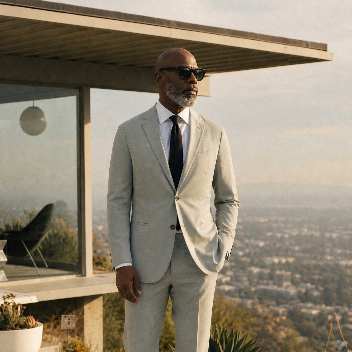light gray suit model tyler in Sterling