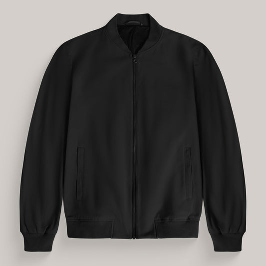  men's custom bomber jacket model John in Black