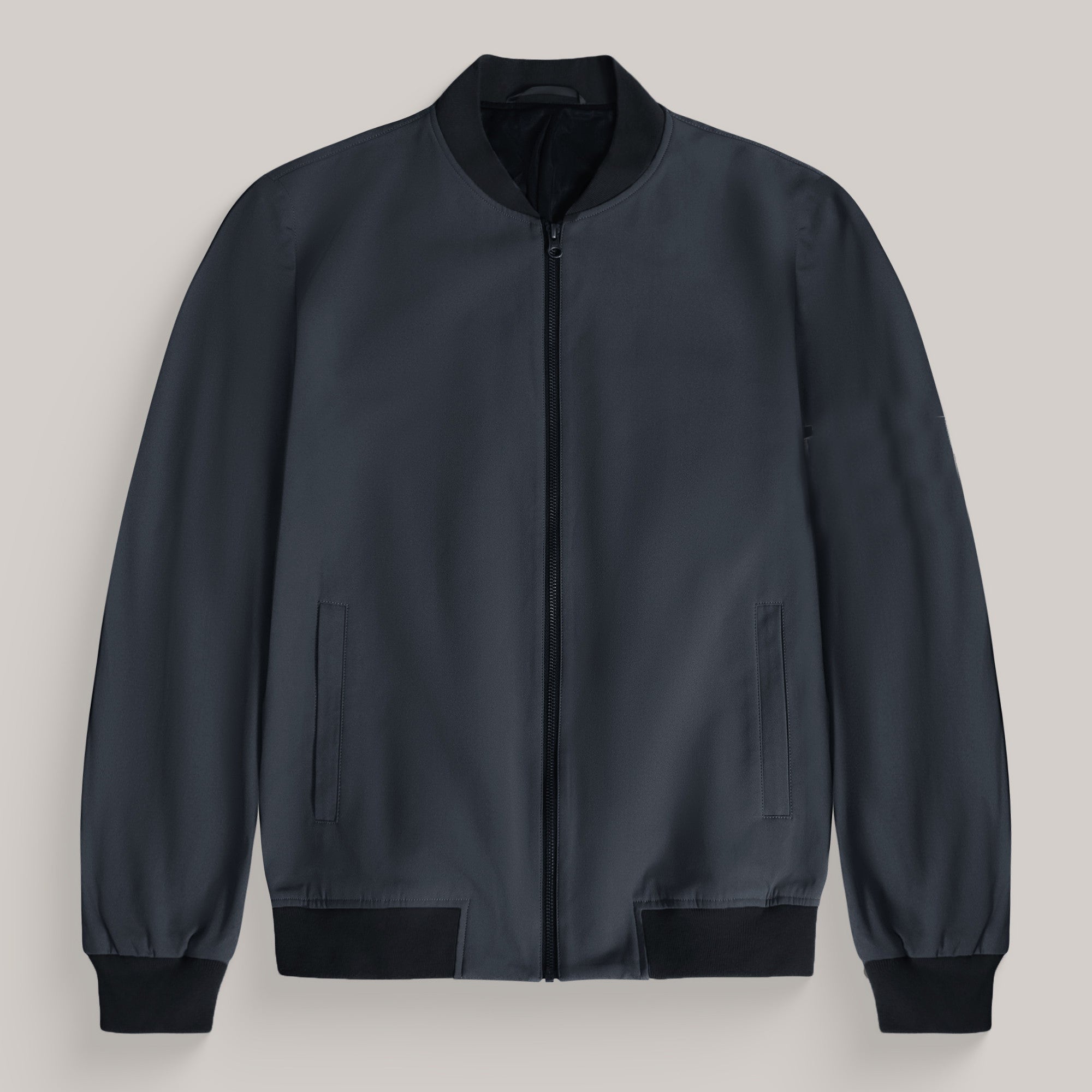 men's custom bomber jacket model Tyler in Charcoal