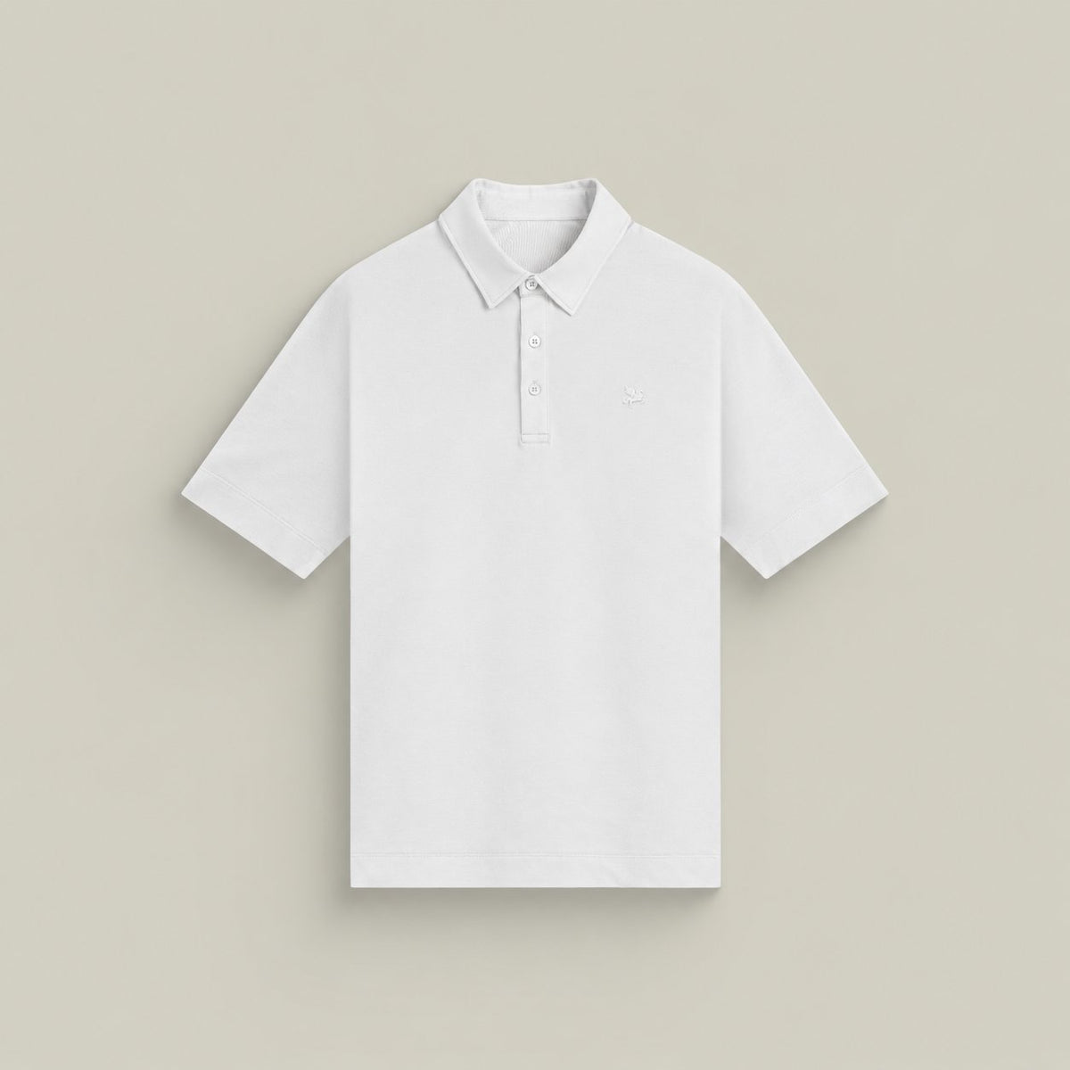 Stretch Pique Polo model Matteo in White