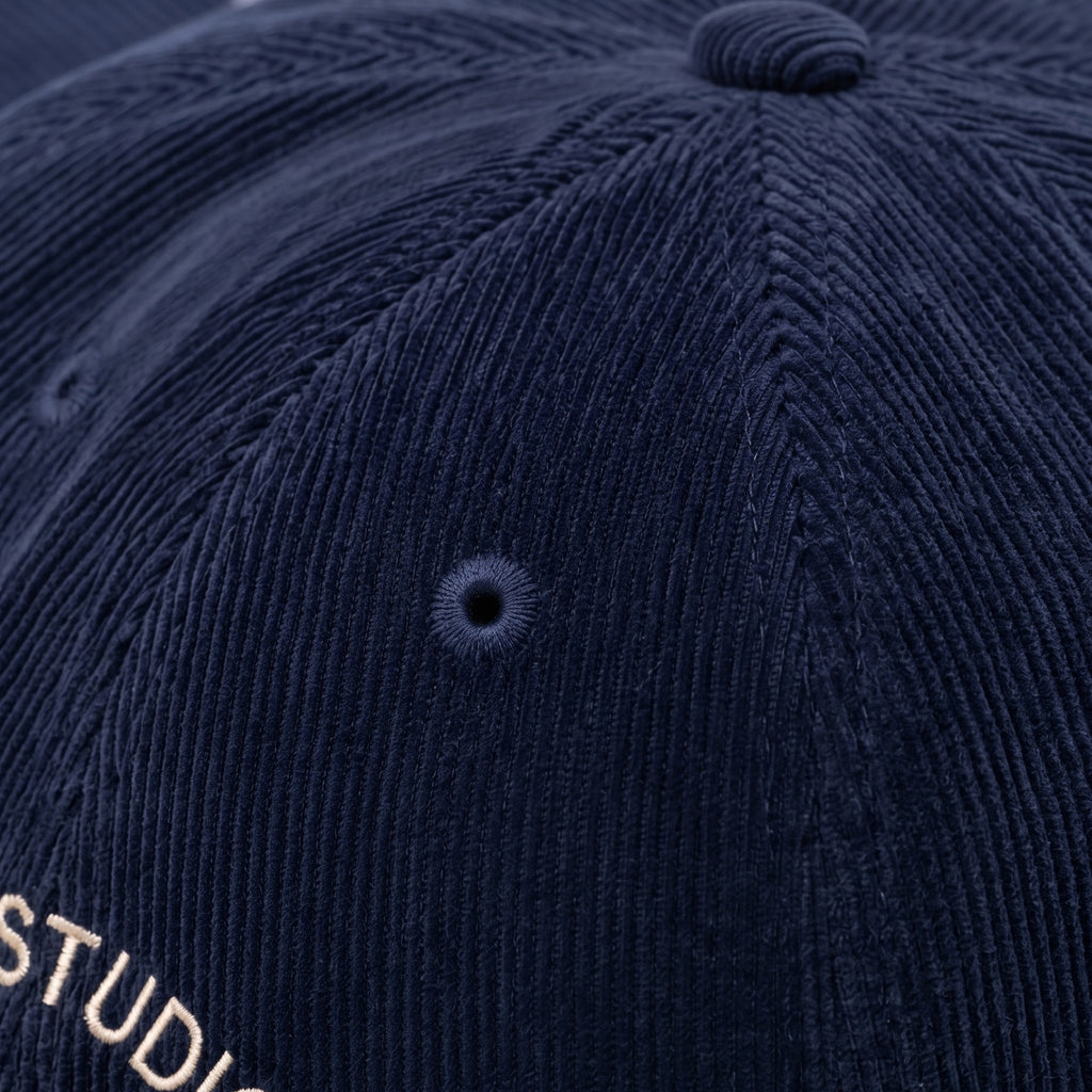 Sene Corduroy Monogram Hat in Navy