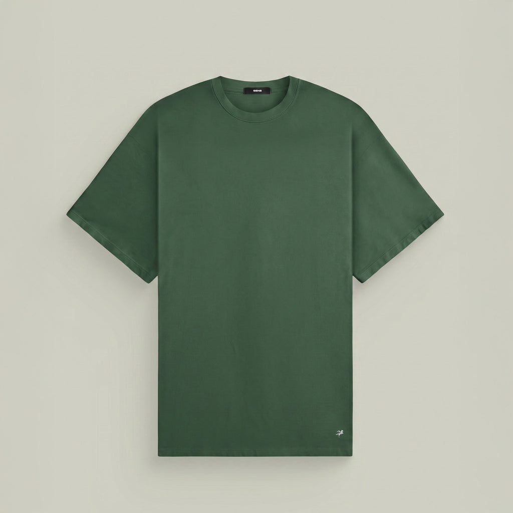 Tags:(Large | 6’2 - 180) Custom t-shirt tee model Kive in Moss