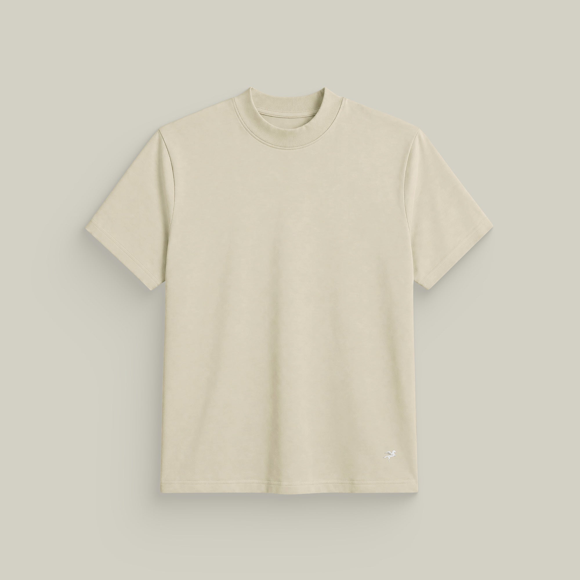 Cumulus Mockneck T-Shirt model Matteo in Villa Stone