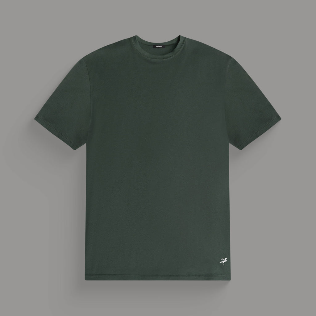 Tags:(6'0" - 180 lbs|Medium|Tailored|Standard) custom t-shirt tee model Tyler in Moss