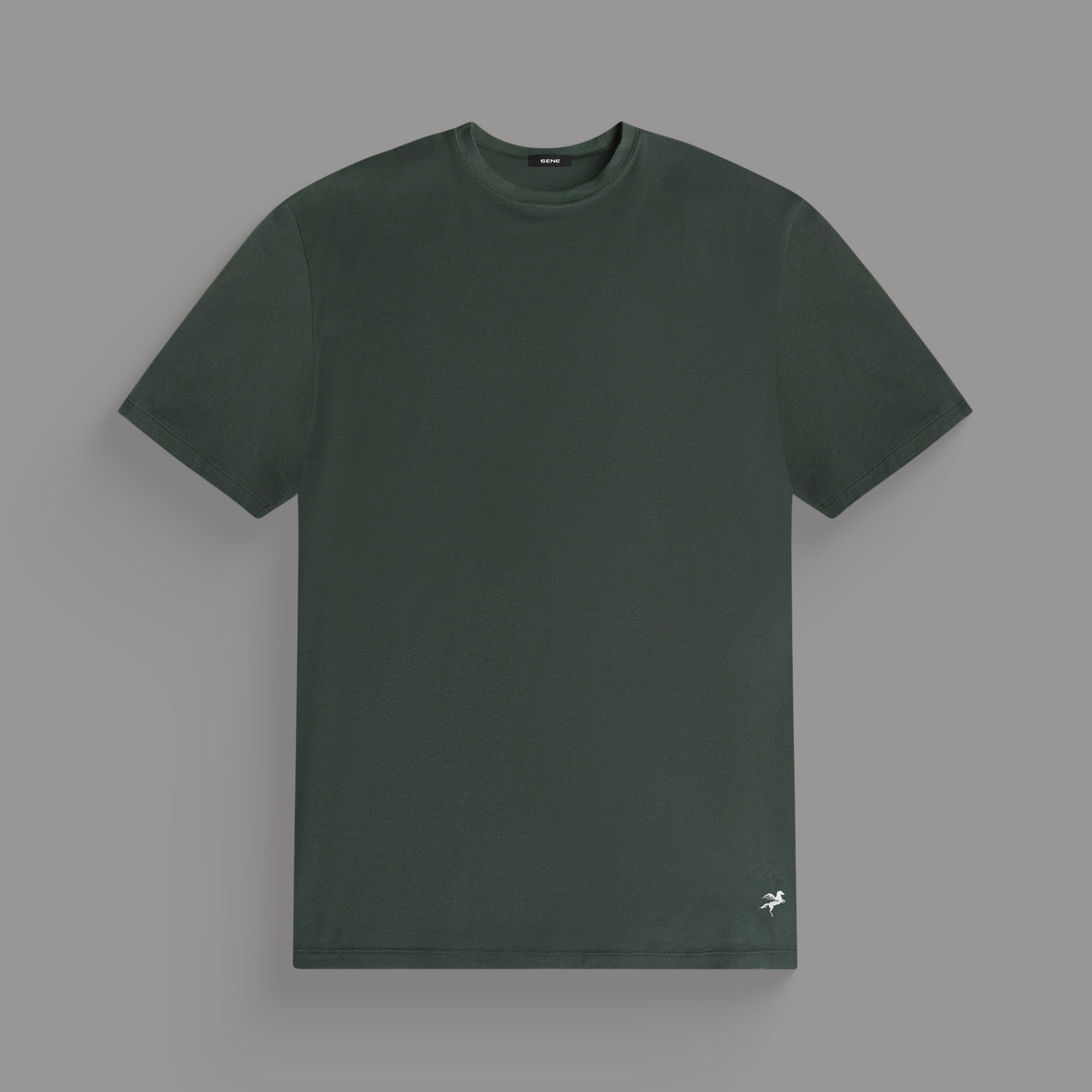 Tags:(6'0" - 180 lbs|Medium|Tailored|Standard) custom t-shirt tee model Tyler in Moss