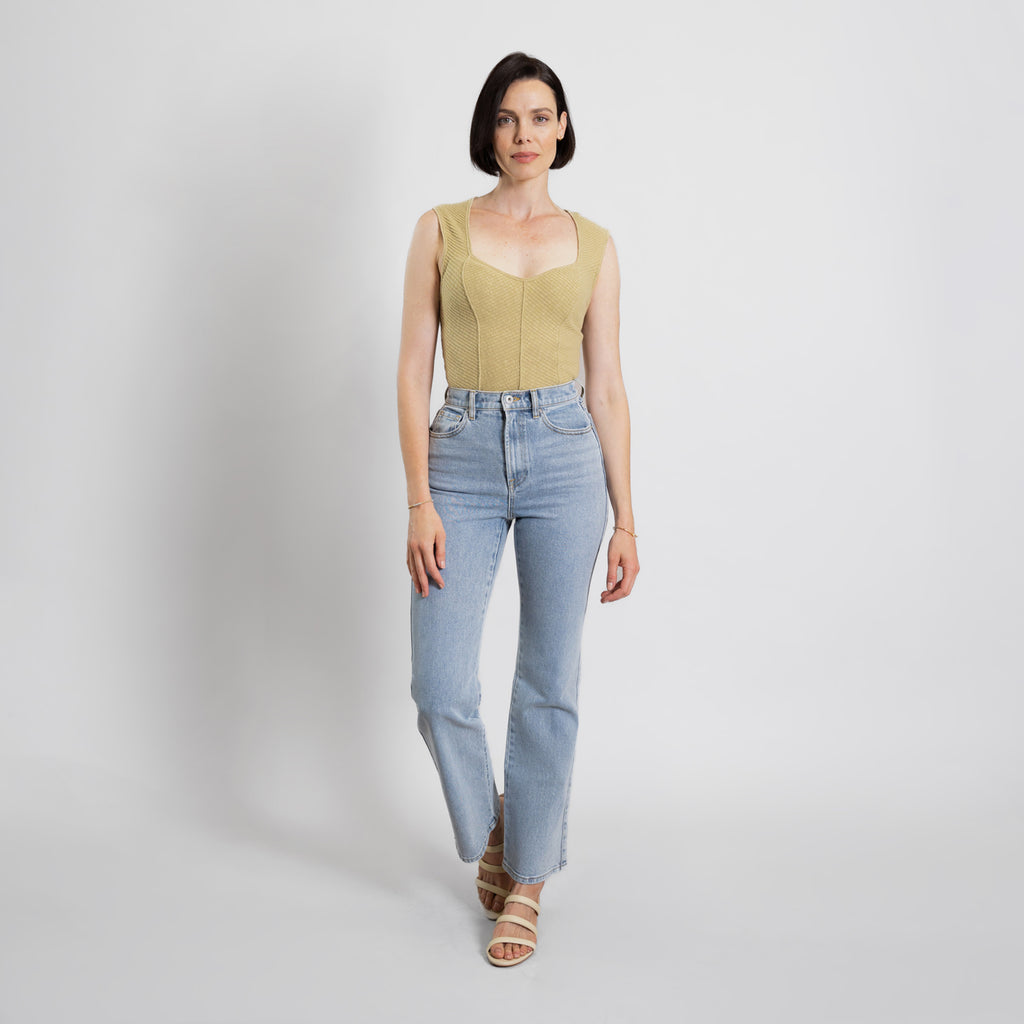 custom bootcut jeans vintage model Alizee in Vintage Gin