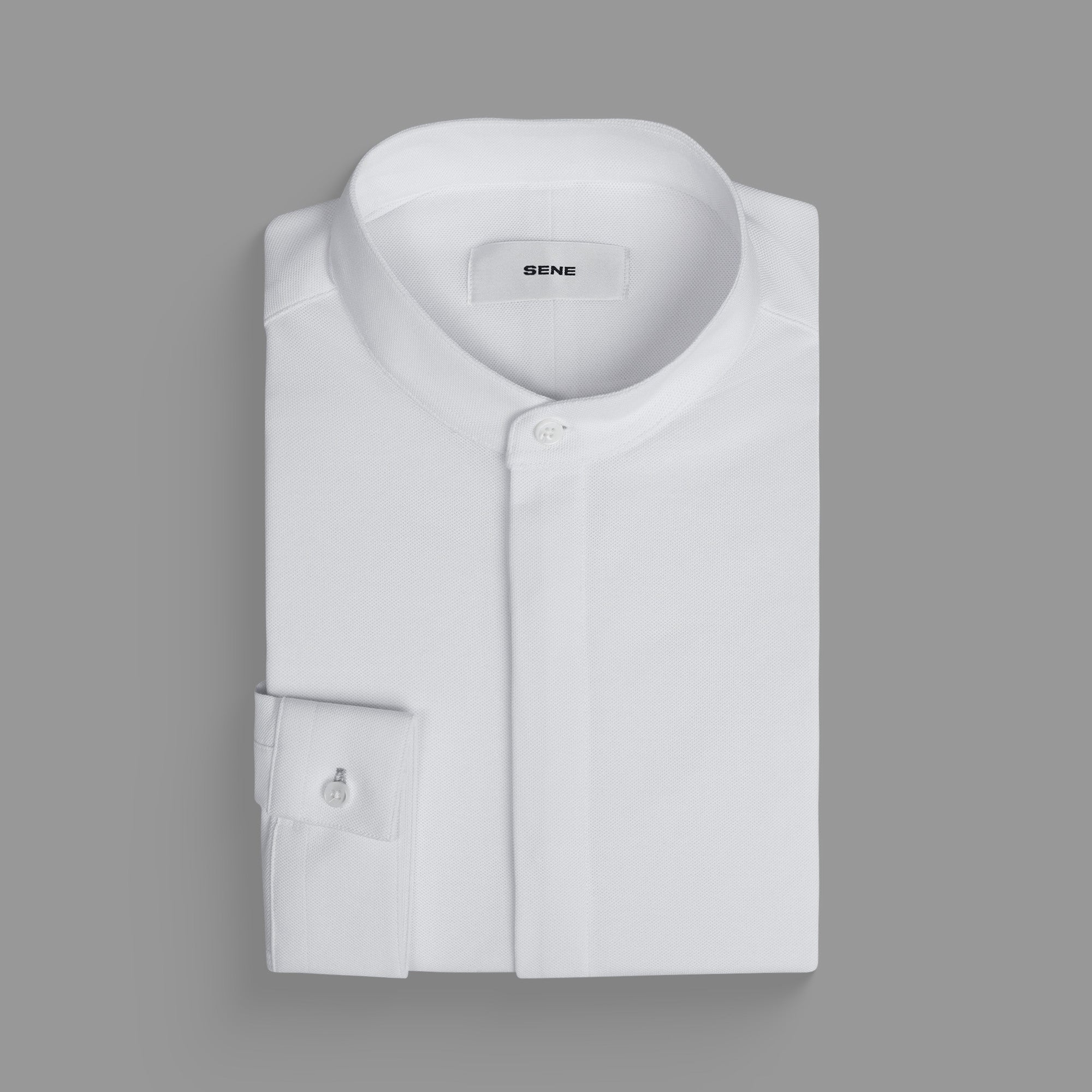 Bespoke Custom Monk Shirt model Guillermo in White