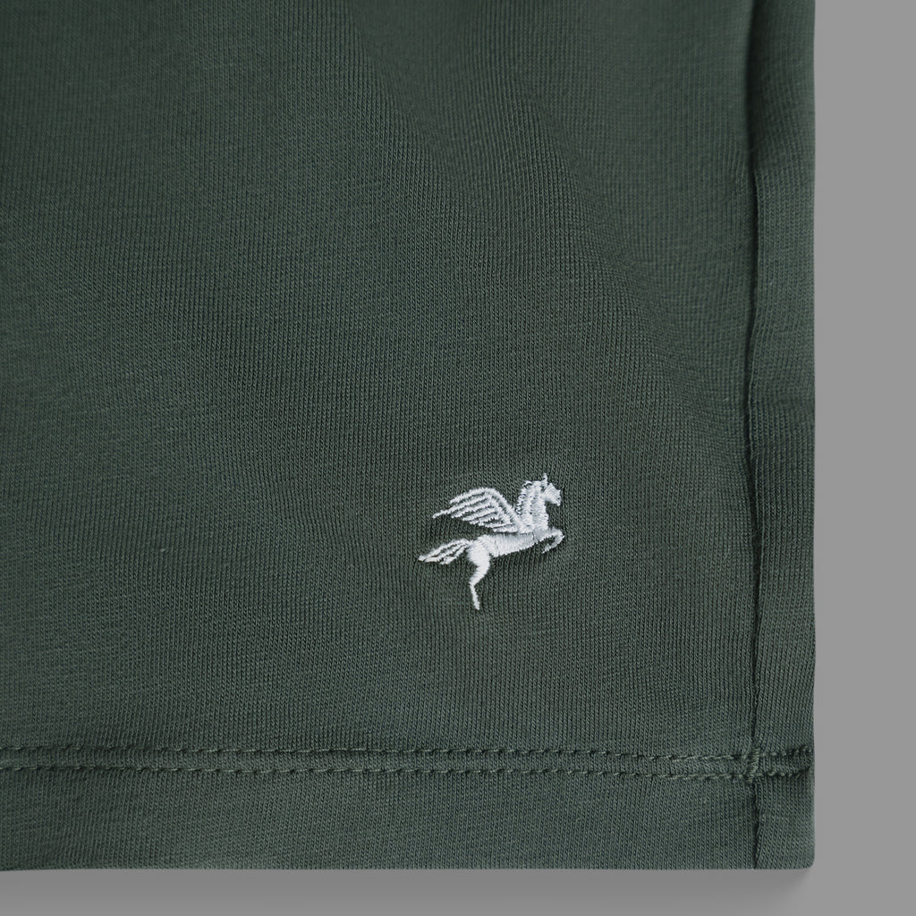 Tags:(6'0" - 180 lbs|Medium|Tailored|Standard) custom t-shirt tee model Tyler in Moss