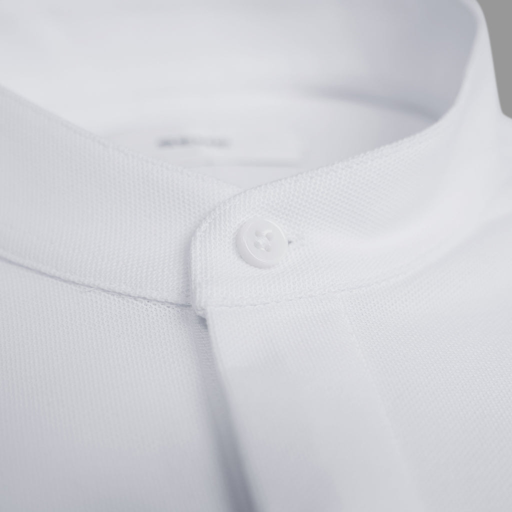 Bespoke Custom Monk Shirt model Guillermo in White