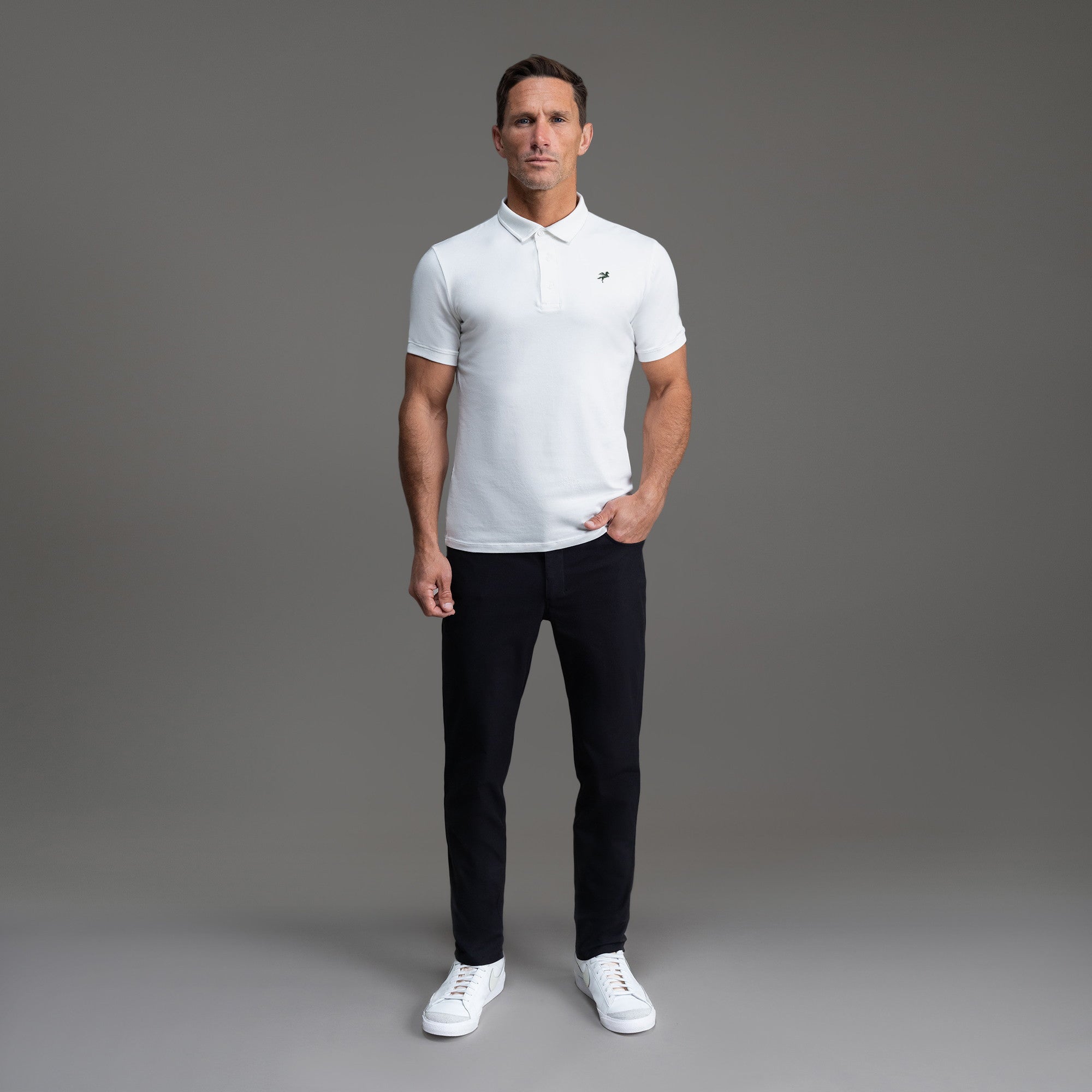 Tags:(6'0" - 180 lbs|Medium) custom t-shirt tee model Tyler in White