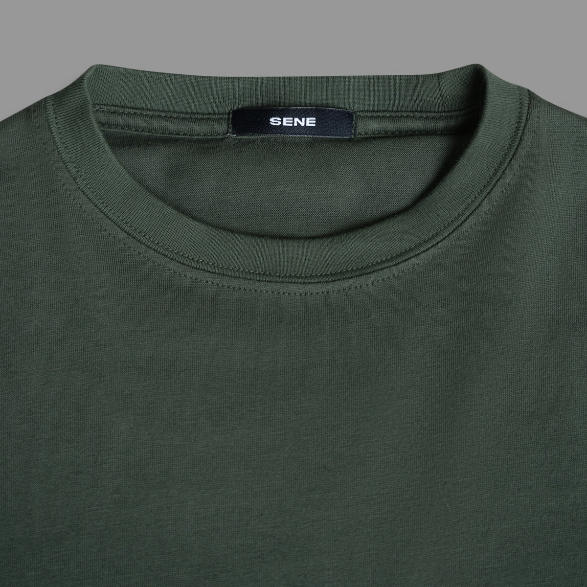 Tags:(6'0" - 180 lbs|Medium|Tailored|Standard) custom t-shirt tee model Tyler in Moss