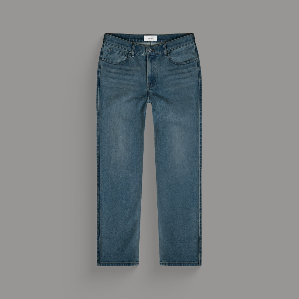 sizeless bespoke custom jeans model Tyler in Indigo Dune