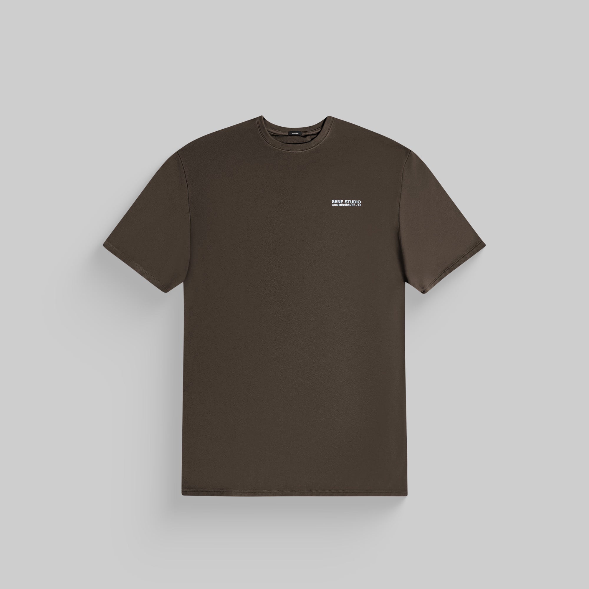 Tags:(6'0" - 180 lbs|Medium) custom t-shirt tee model Tyler in Umber