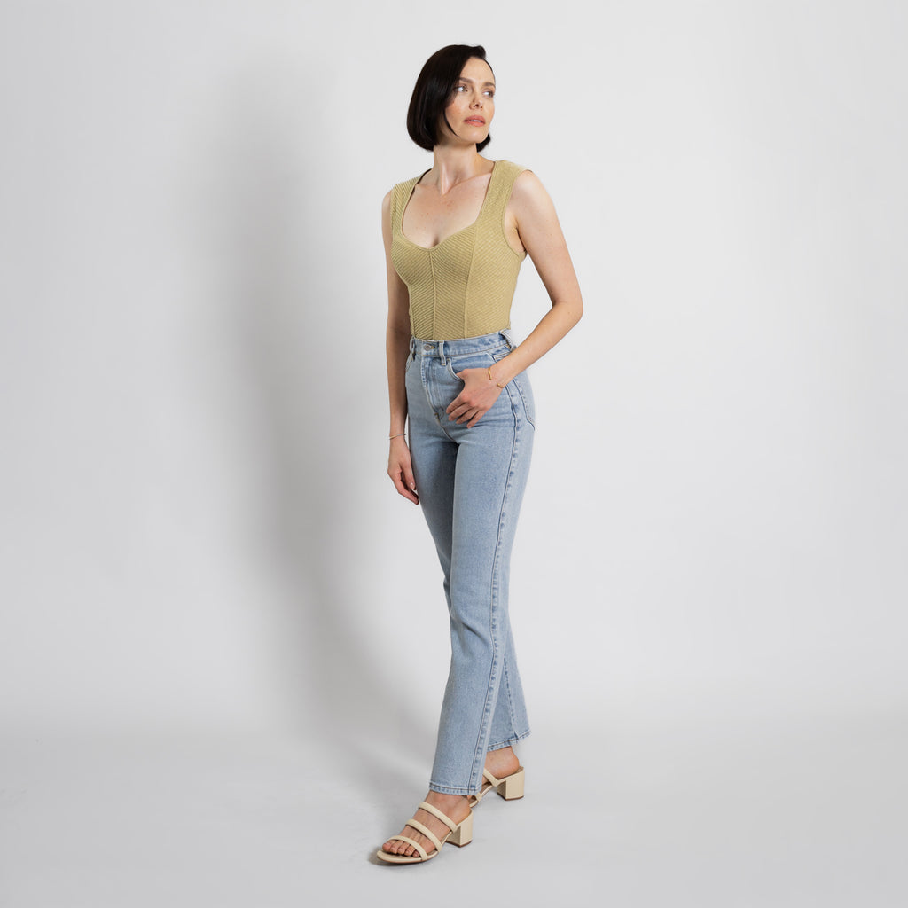 custom bootcut jeans vintage model Alizee in Vintage Gin