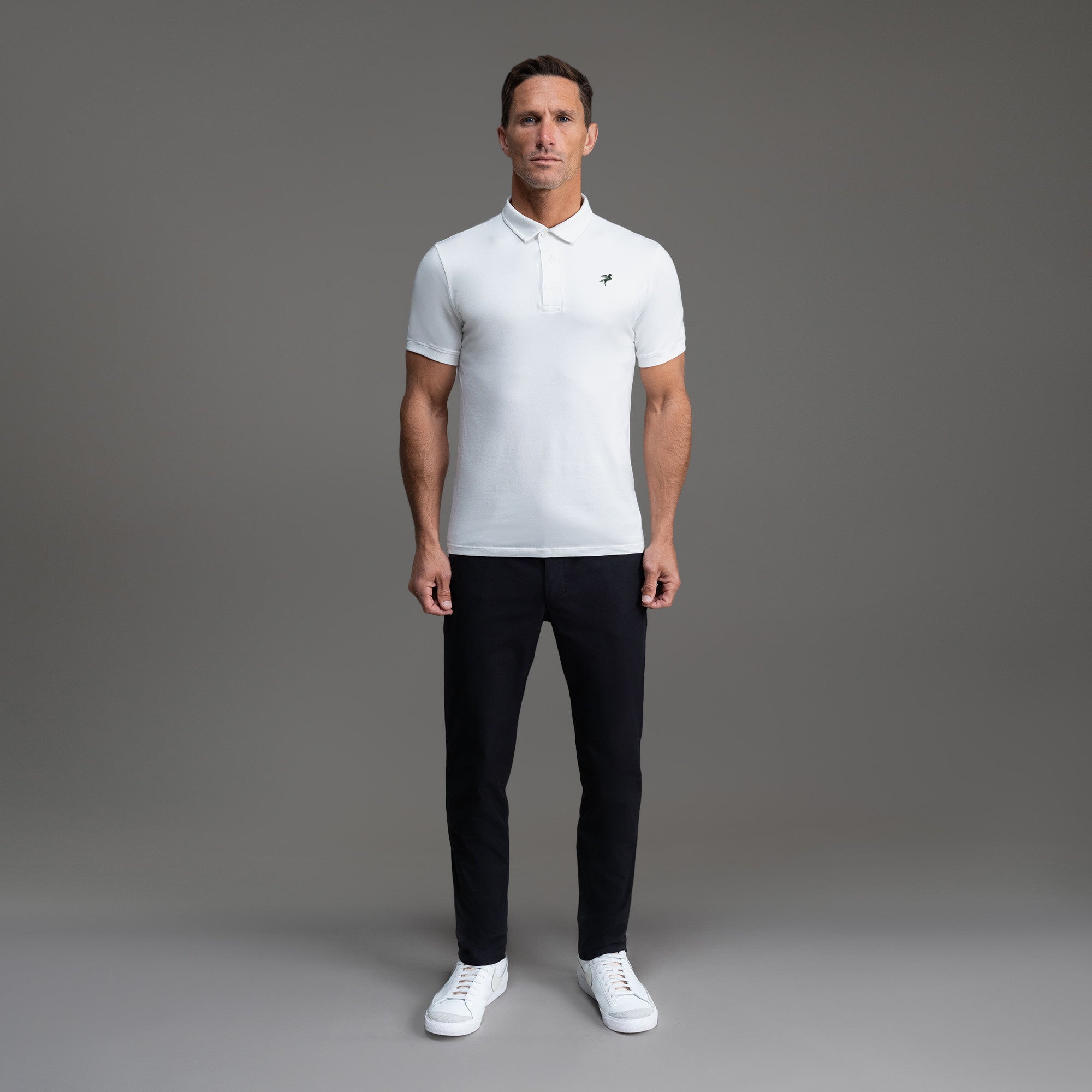 Tags:(6'0" - 180 lbs|Medium) custom t-shirt tee model Tyler in White