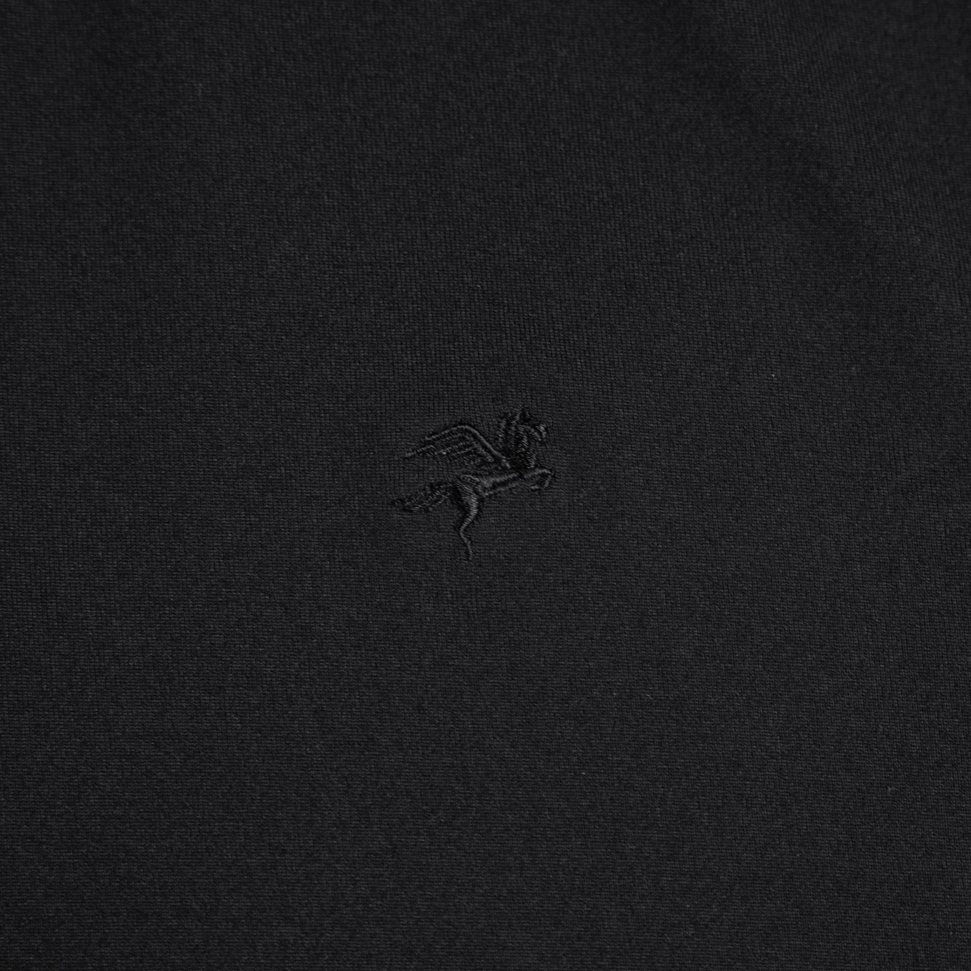 Black polo shirt model chad in black