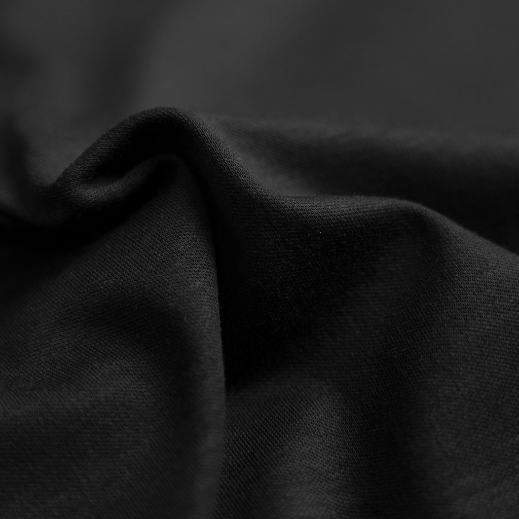 Pima Reserve Mock Neck T-Shirt model Guillermo in Black