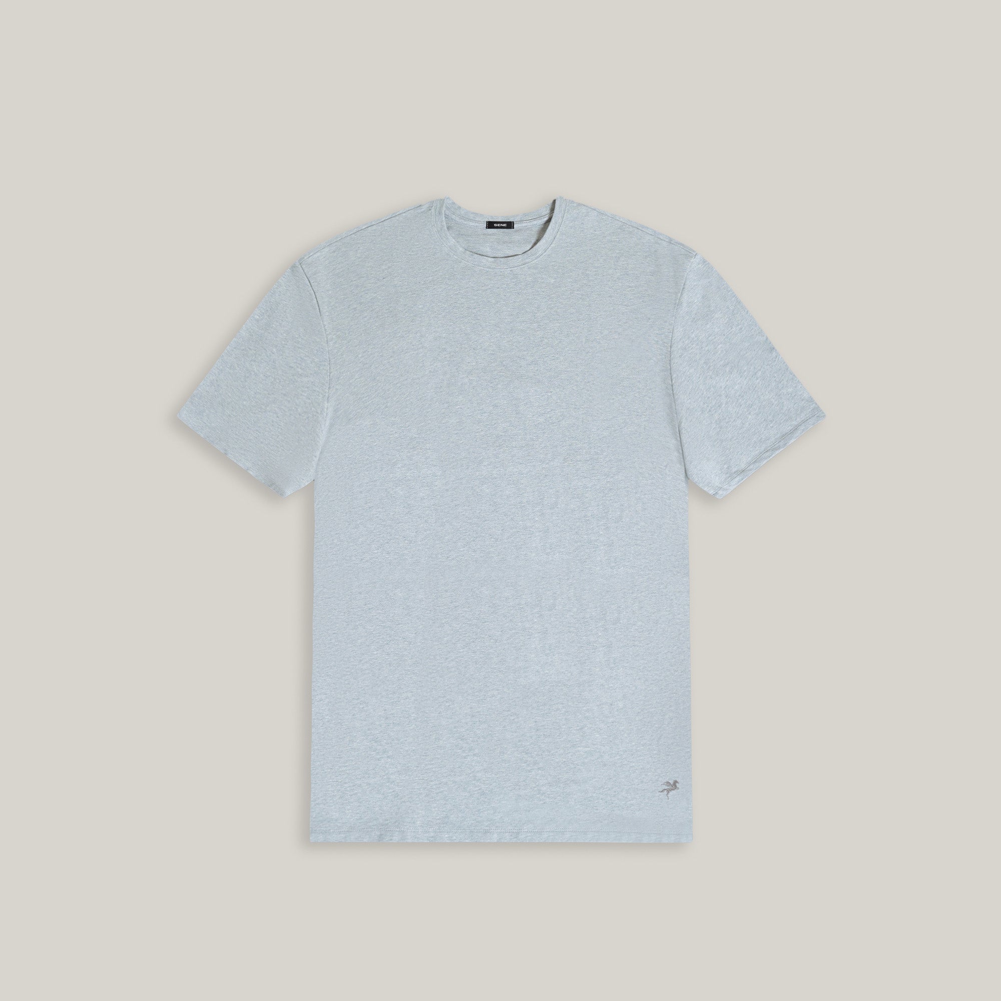 Tags:(6'0" - 180 lbs|Large) custom t-shirt tee model Tyler in Heather Gray