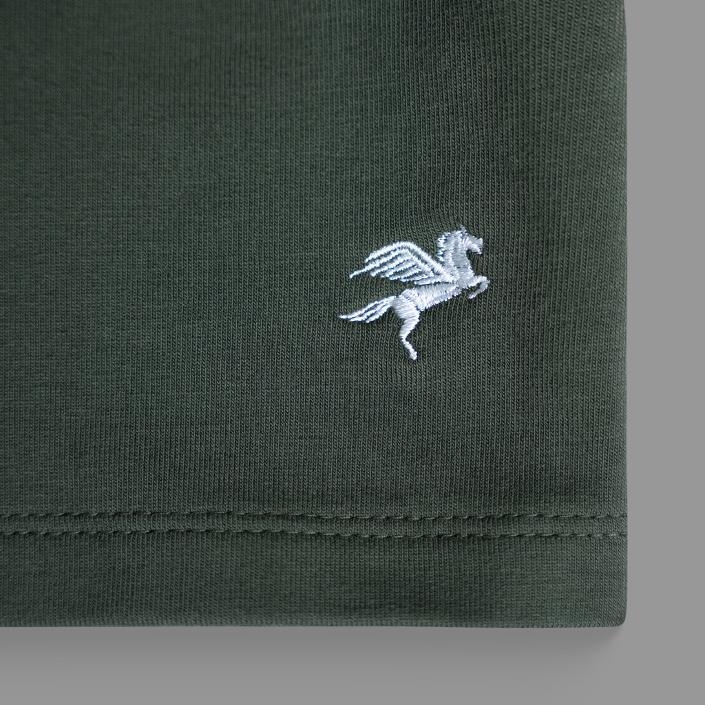 Tags:(6'0" - 180 lbs|Large) custom t-shirt tee model Tyler in Moss