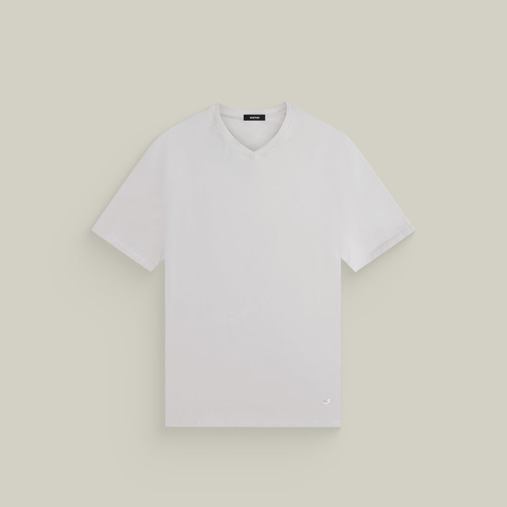 Tags:(6'1" - 165 lbs|Large)  Custom t-shirt tee model Jessey in Bone