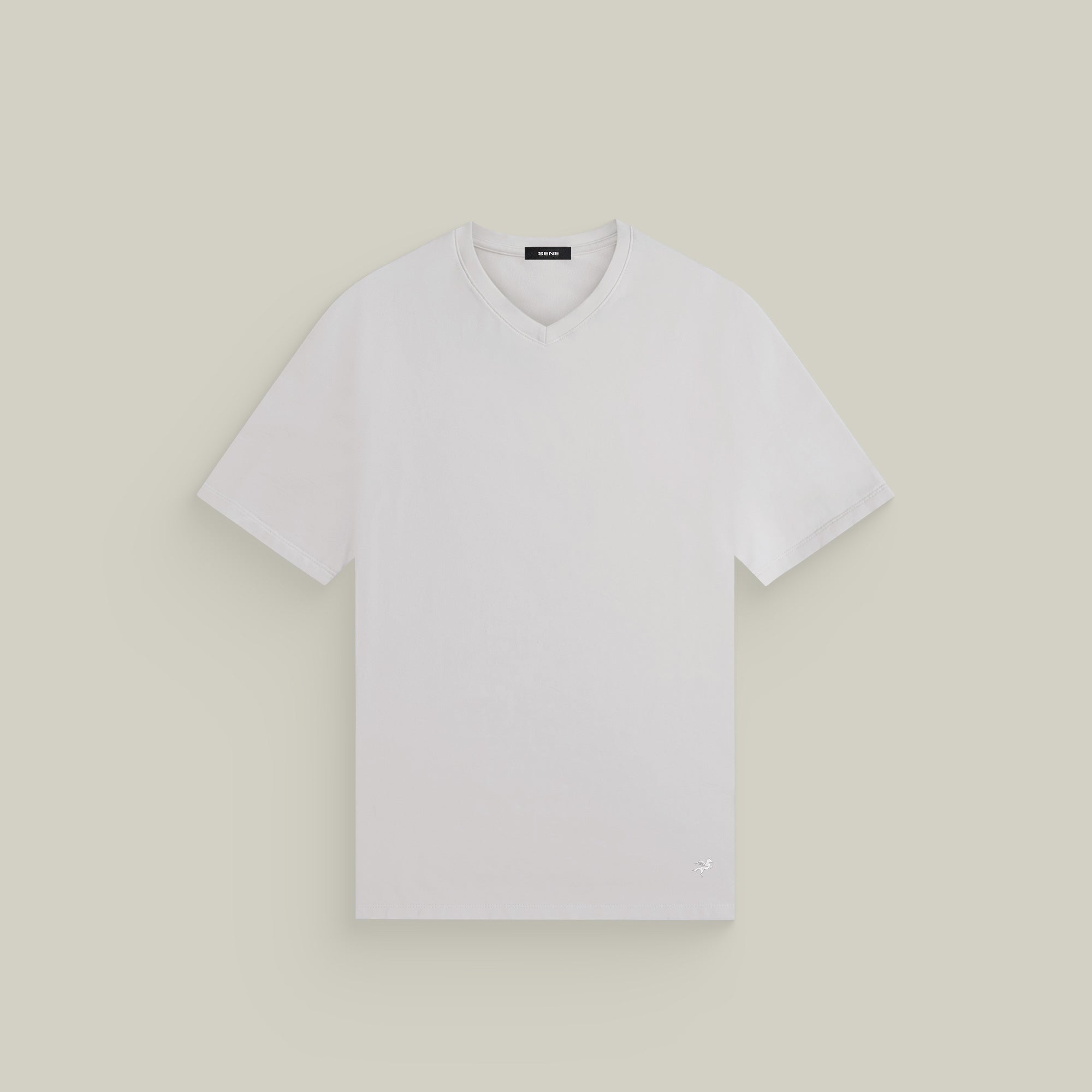 Tags:(6'1" - 165 lbs|Large)  Custom t-shirt tee model Jessey in Bone