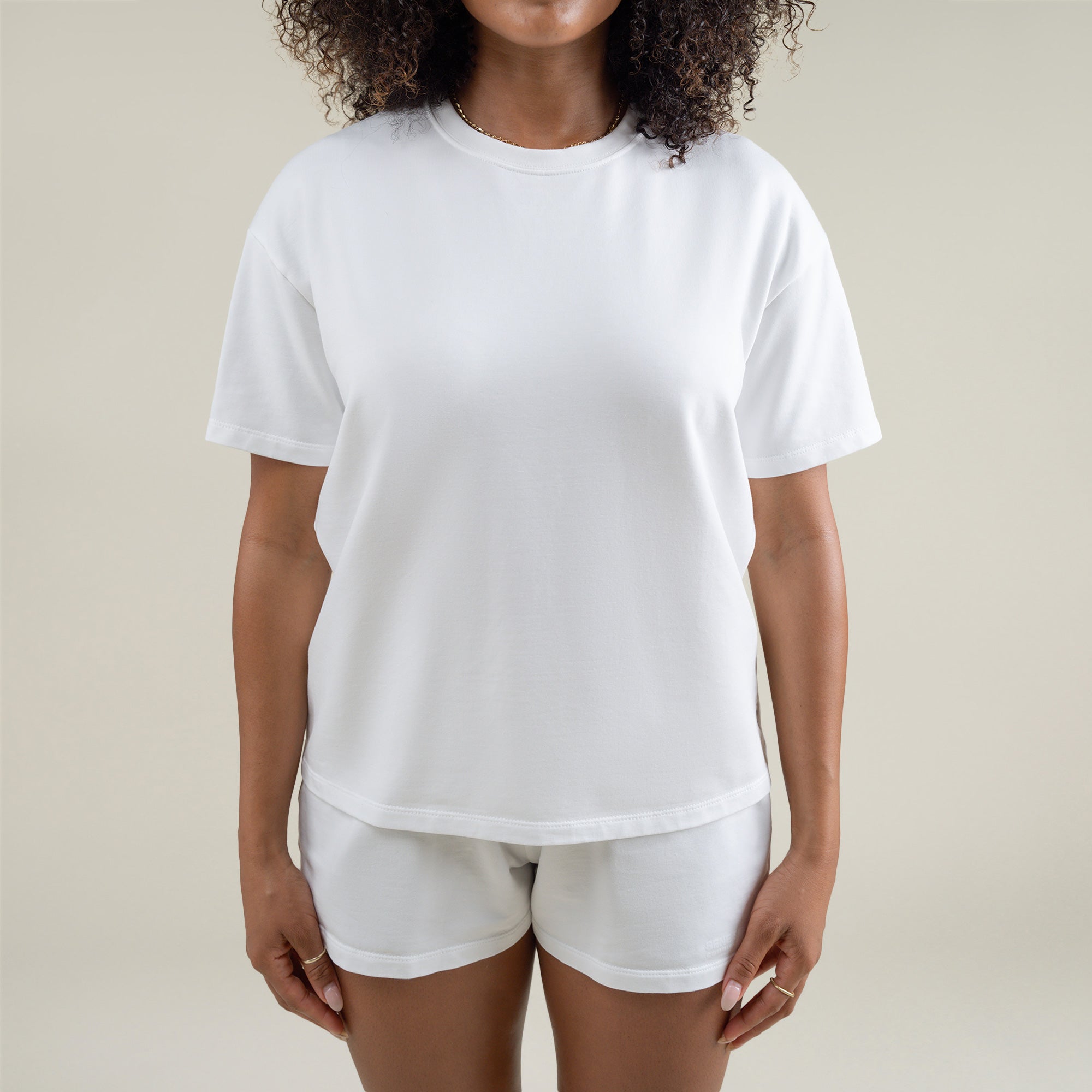  custom t-shirt tee model Melissa in White