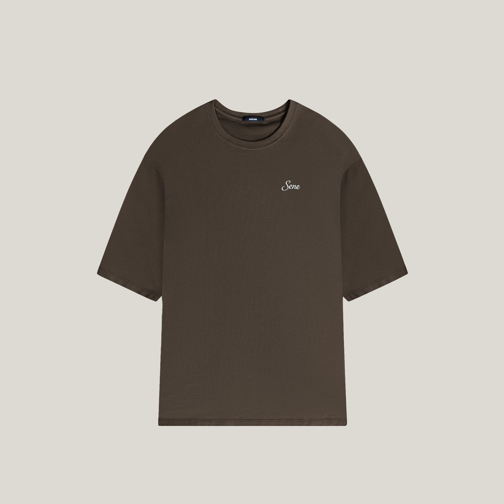 Tags:(6'0" - 180 lbs|Medium) custom t-shirt tee model Tyler in Umber