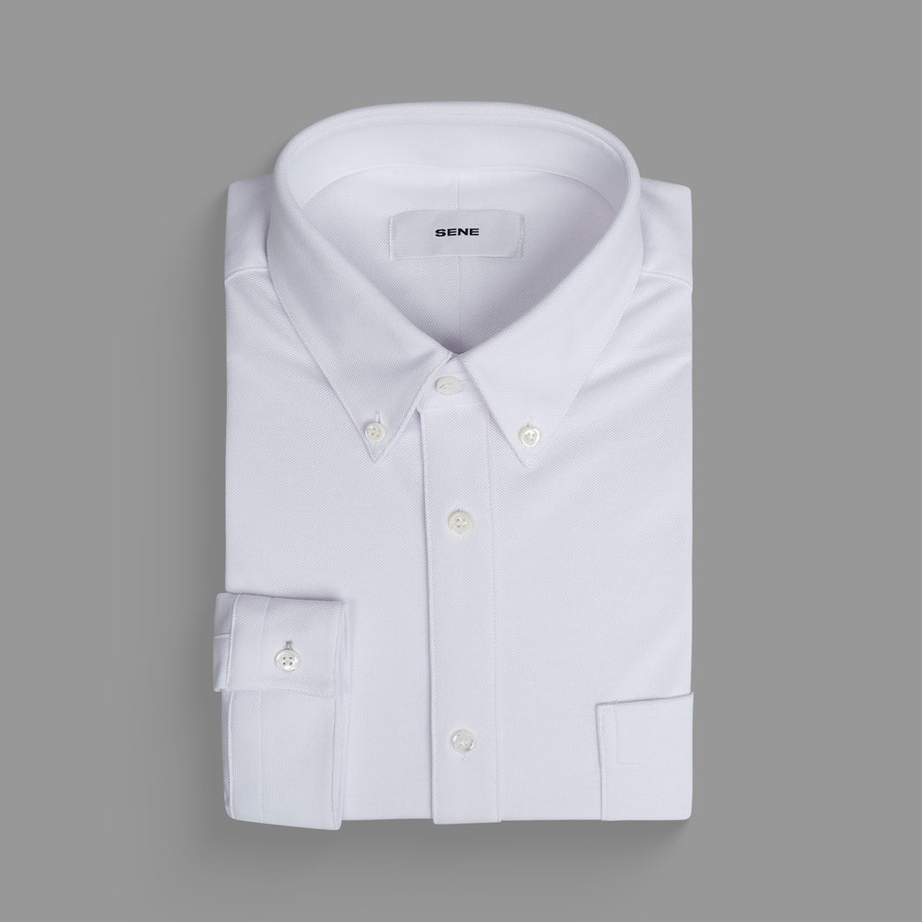 Custom Bespoke Tailored Mercer Shirt model Guillermo in White