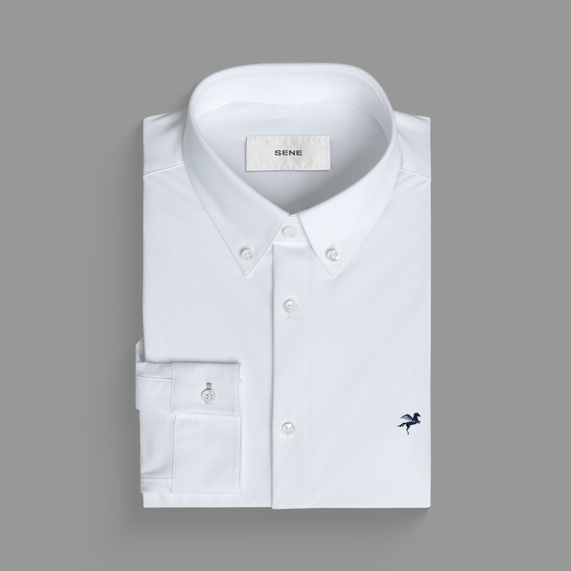 Custom Bespoke Tailored Mercer Shirt model Tyler in White Emblem