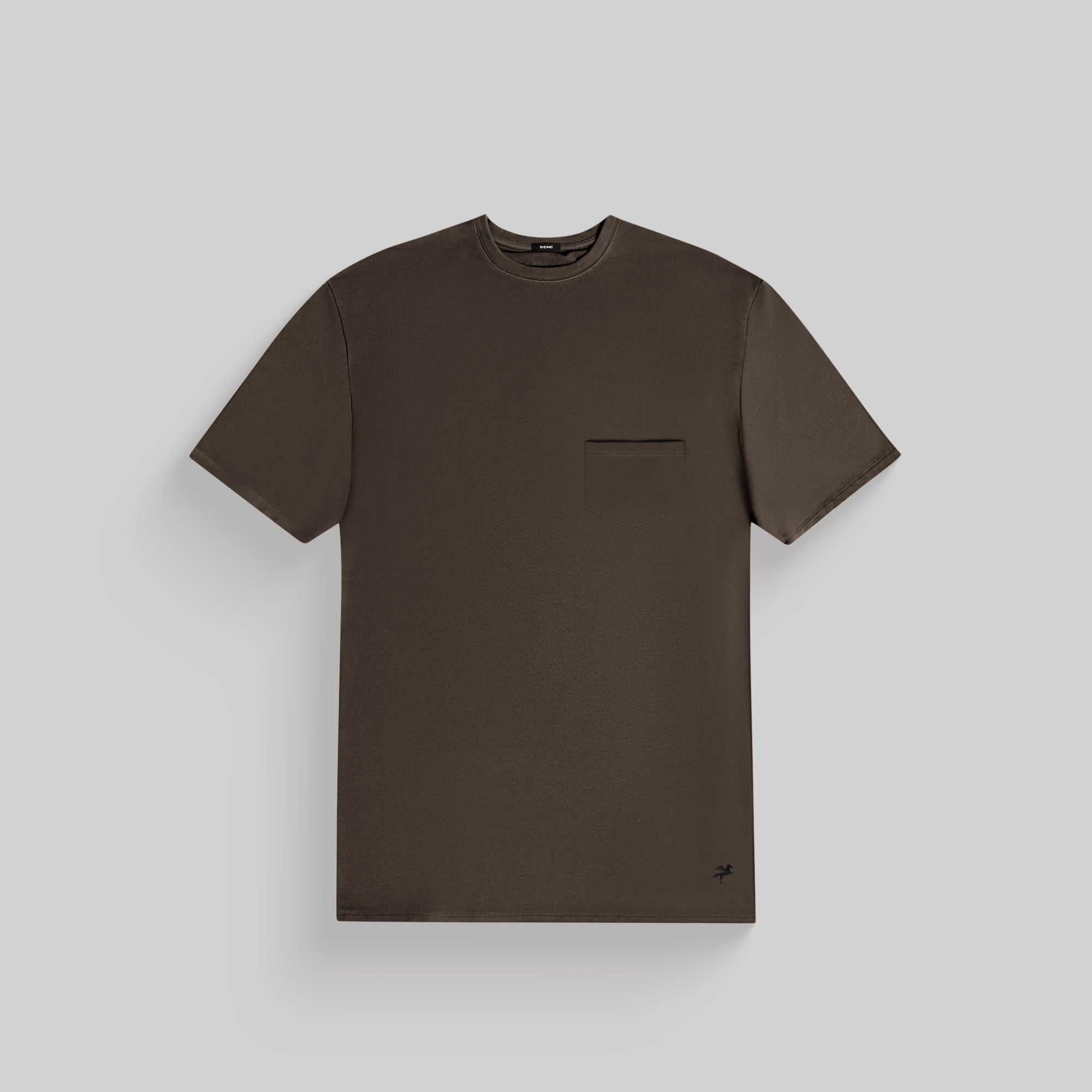 Tags:(6'0" - 180 lbs|Medium) custom t-shirt tee model Tyler in Umber